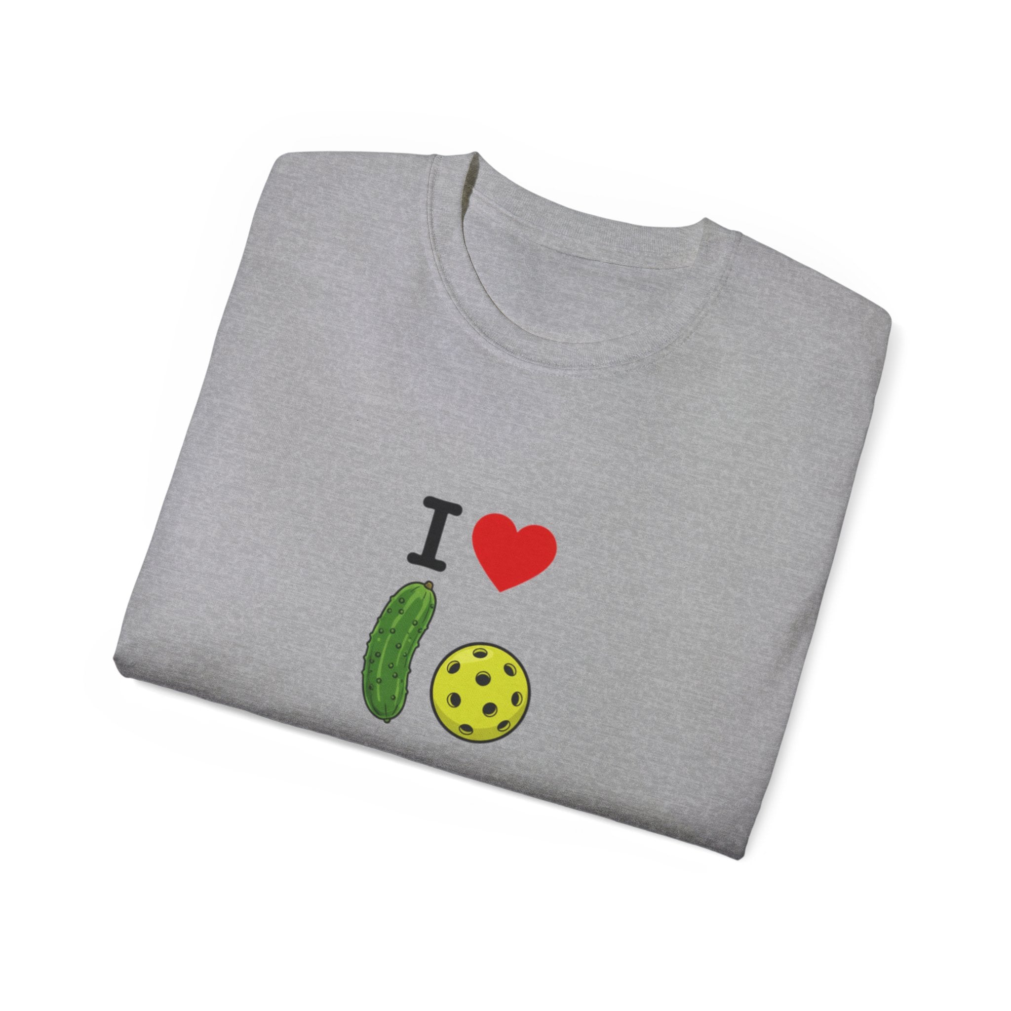 I Heart Pickleball T-Shirt | Pickle & Ball Graphic Tee