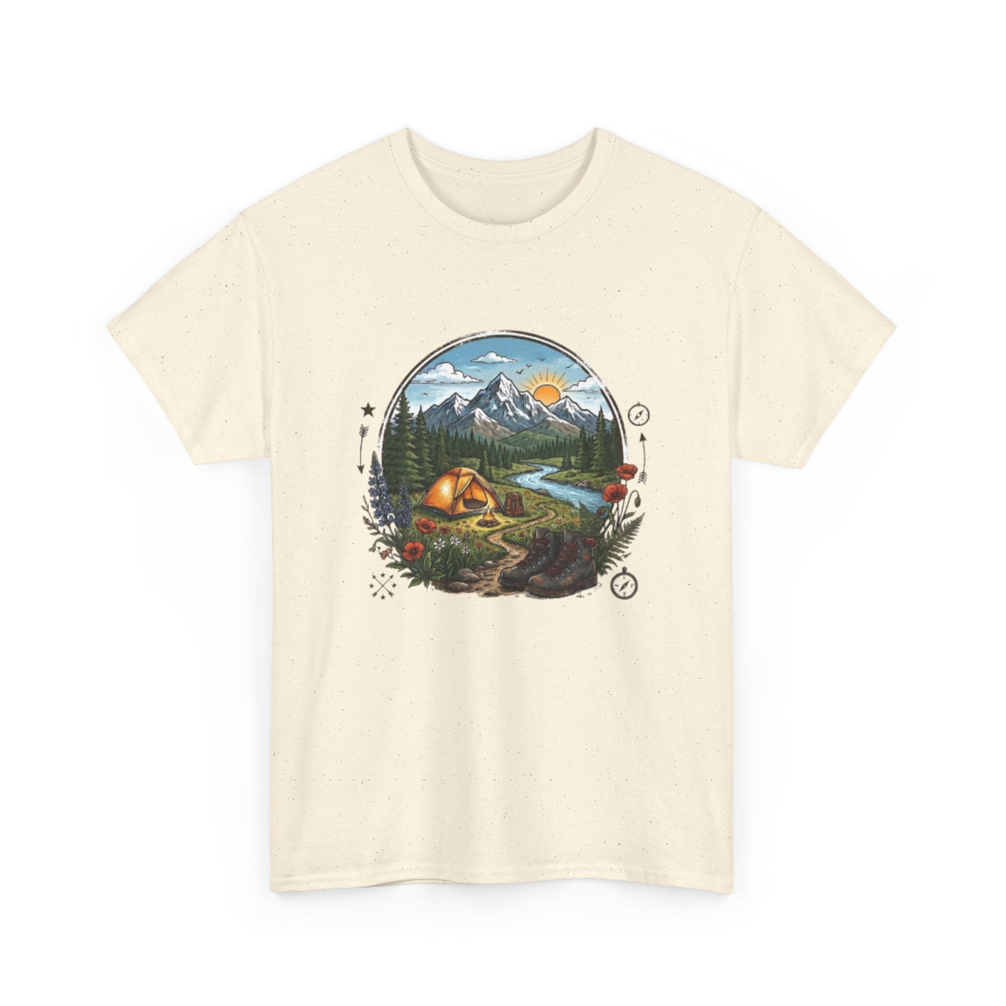 Mountain Camping Adventure T-Shirt | Outdoor Nature Hiking Tee | Wilderness Tent Graphic Shirt | Gift for Hiker Camper |