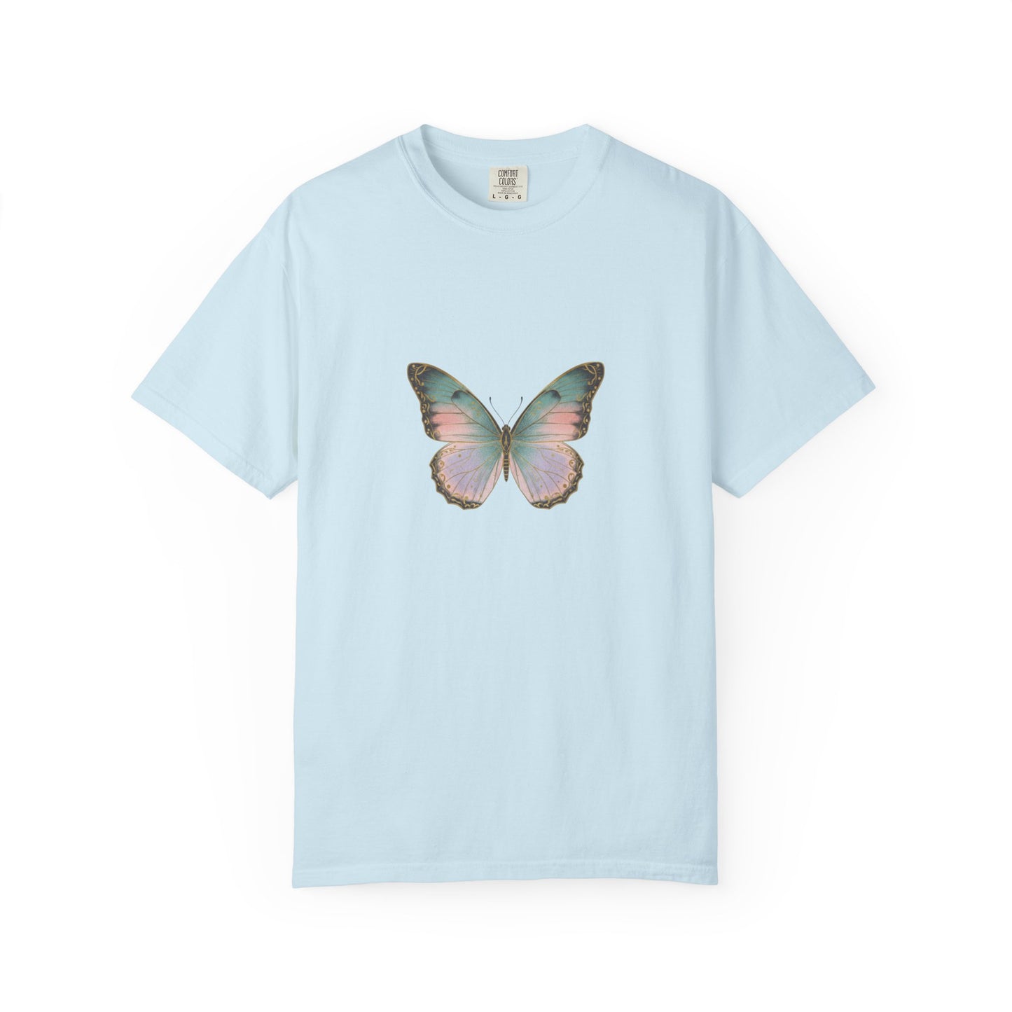Retro 70s Vacation Butterfly T-shirt | Distressed Orange Teal Wings