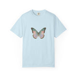 Retro 70s Vacation Butterfly T-shirt | Distressed Orange Teal Wings