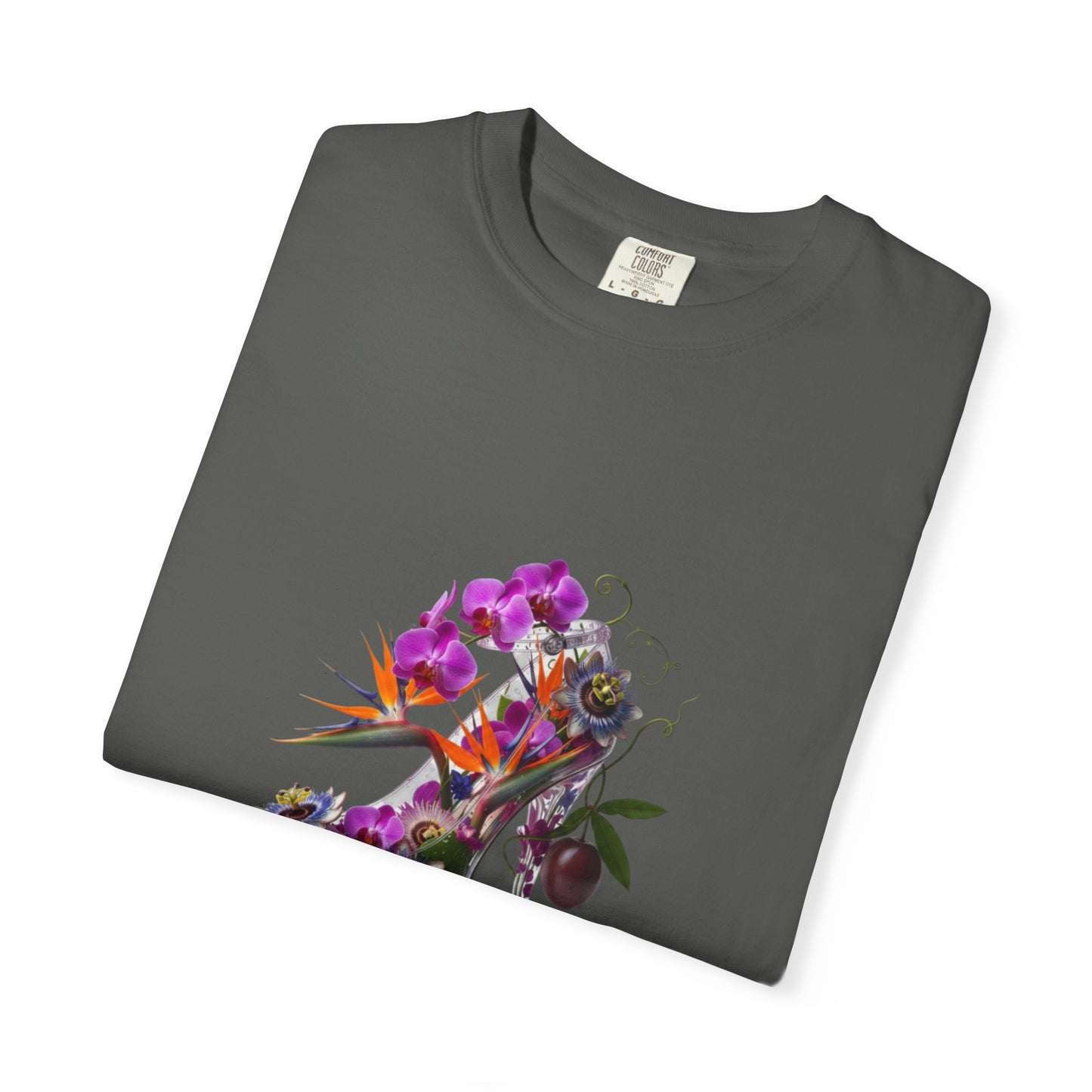 Floral High Heel Shoe T-shirt | Botanical Stiletto Graphic