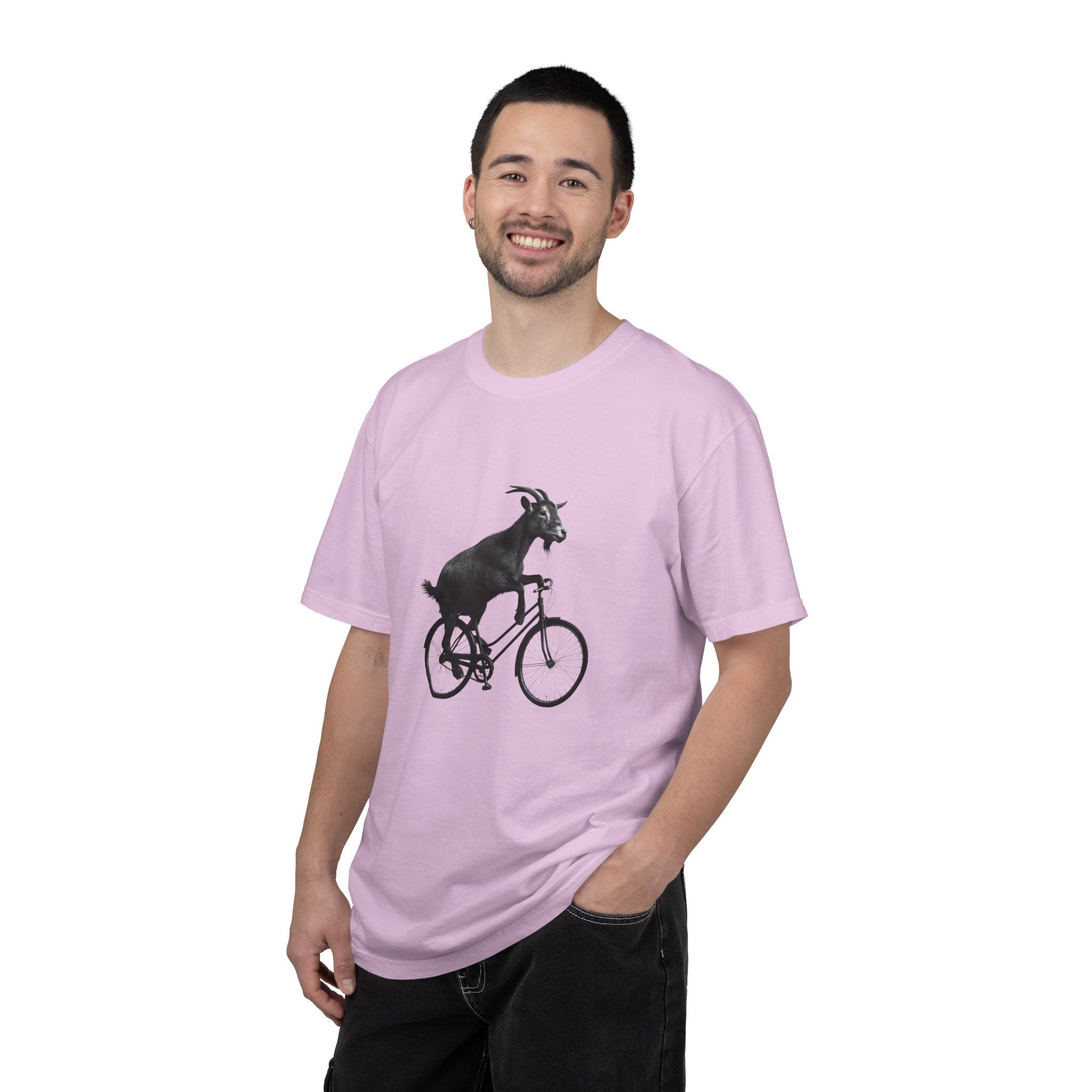 Goat Riding Bicycle T-shirt | Funny Animal Bike Tee