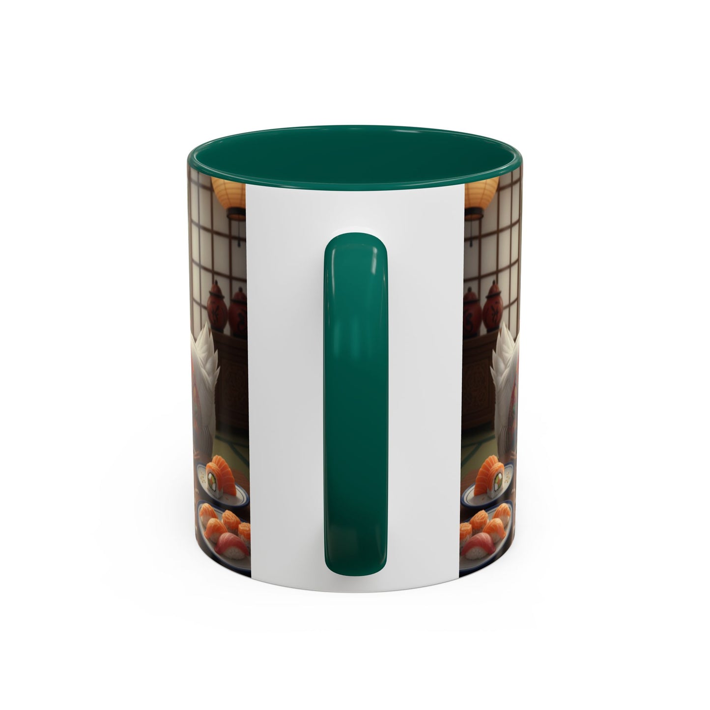 Goose with Sushi Mug | Japanese Tea Room Illustration