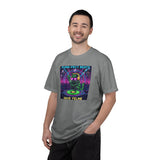 Purr-fect Beats Rave Feline DJ cat T-shirt | Neon EDM club design