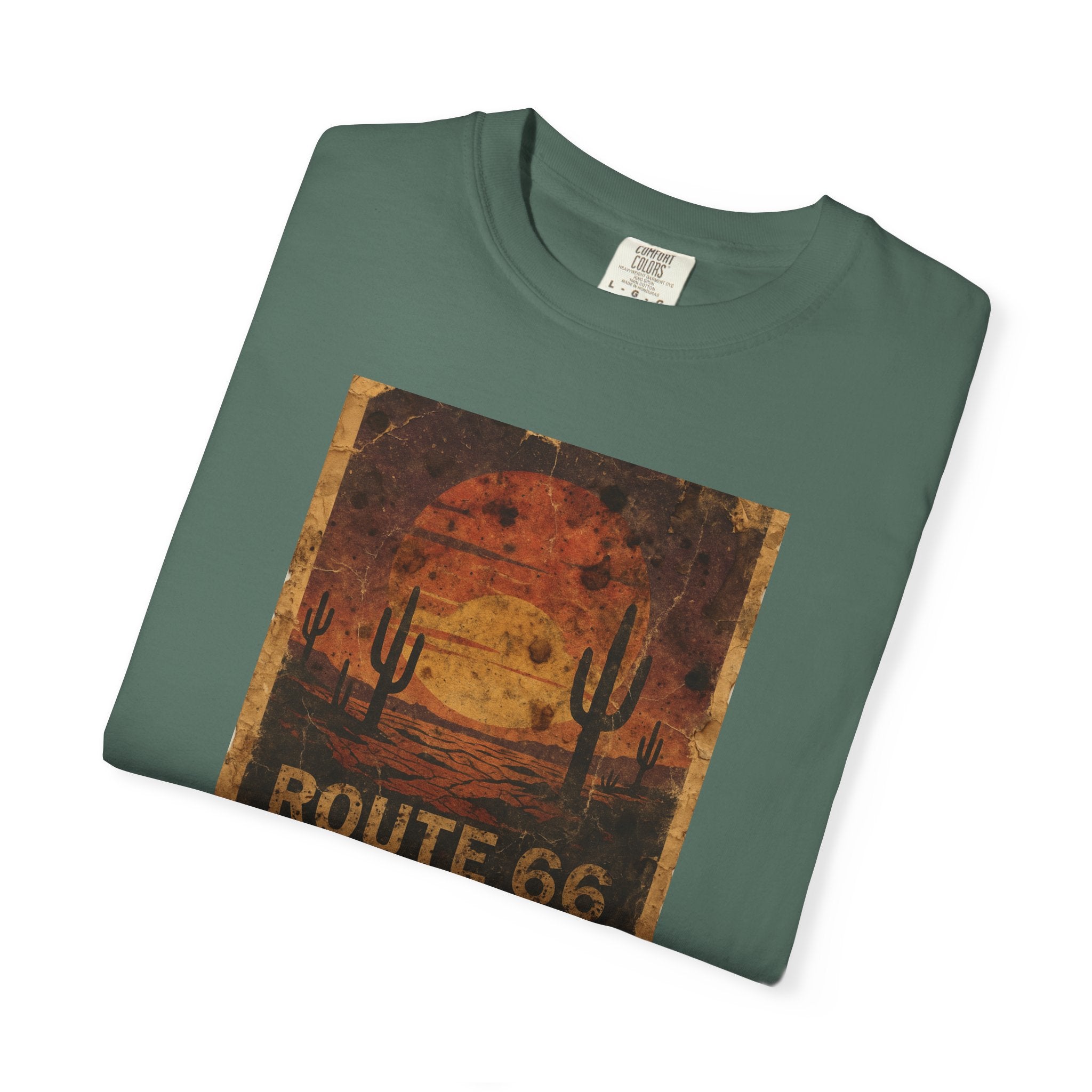 Route 66 Desert Sunset T-shirt | Vintage Road Trip Tee