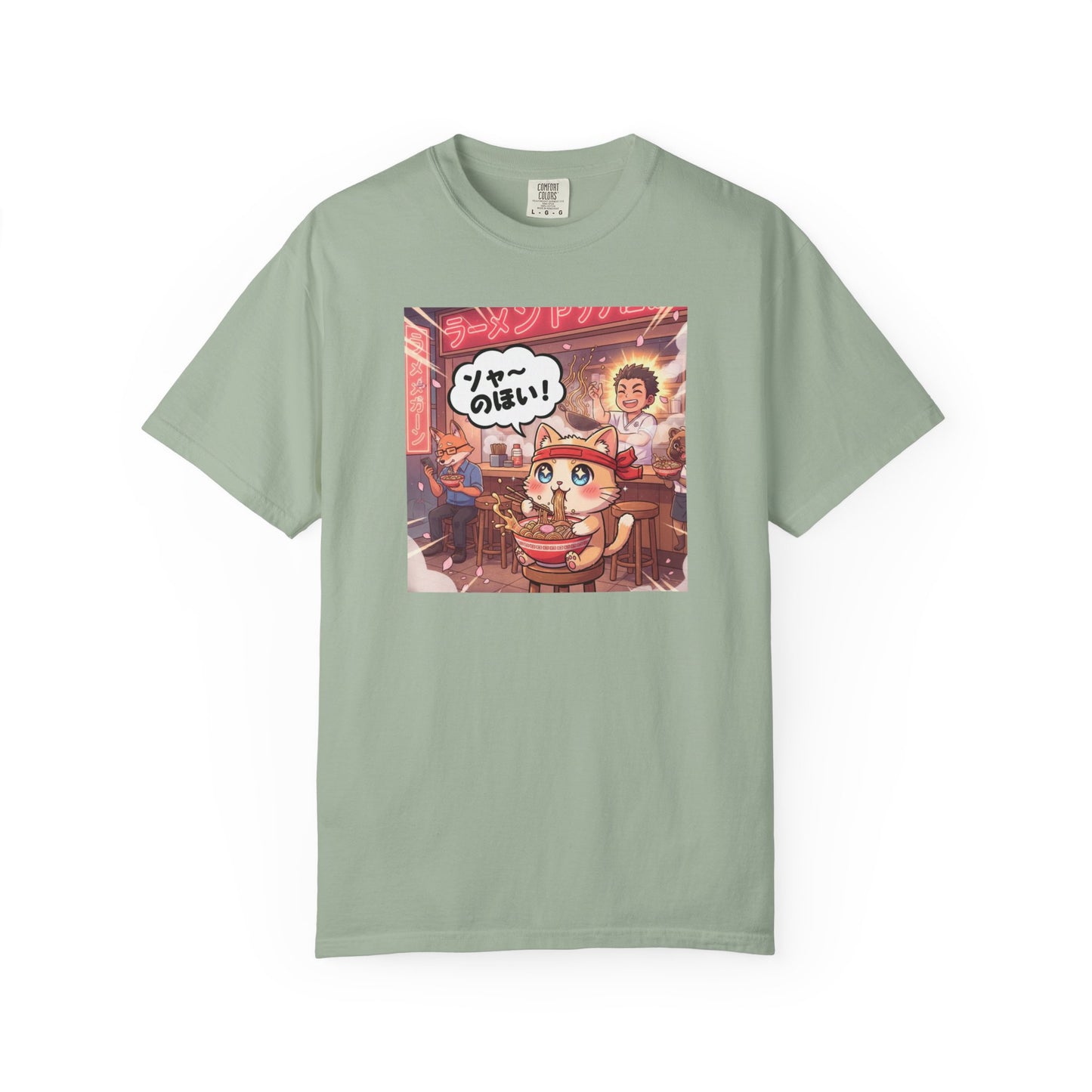 Kawaii Cat Ramen Shop T-Shirt | Anime Noodle Bar Illustration