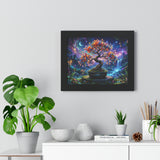 Celestial Magical Bonsai Tree Art Print, Fantasy Galaxy Tree of Life Wall Decor, Glowing Zen Garden Poster, Whimsical Mythical Landscape Art