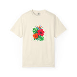 Tropical Hibiscus Floral Tee | Monstera Leaves, Bird of Paradise