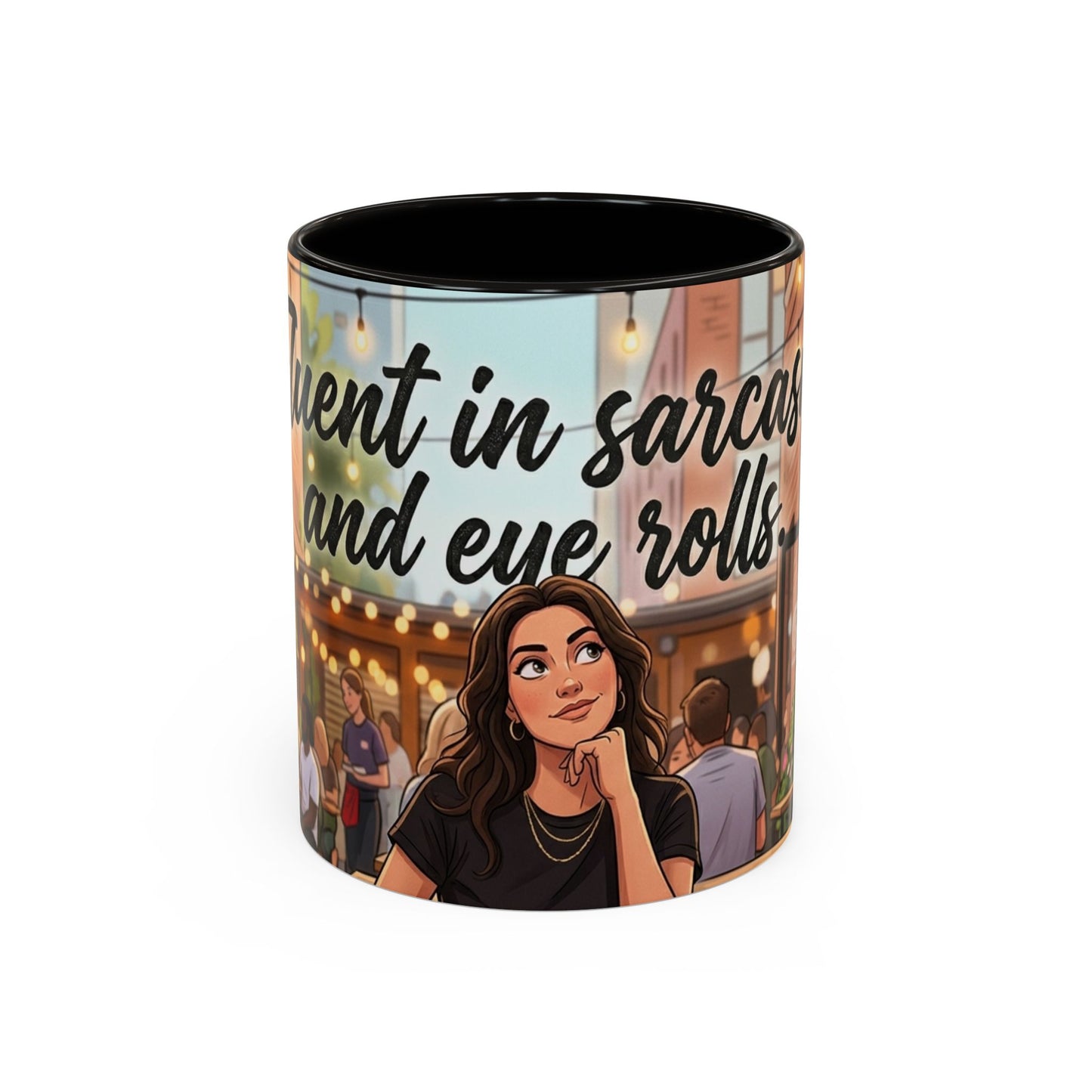 Sarcastic Girl Illustration Mug | 11oz or 15oz Colorful Ceramic