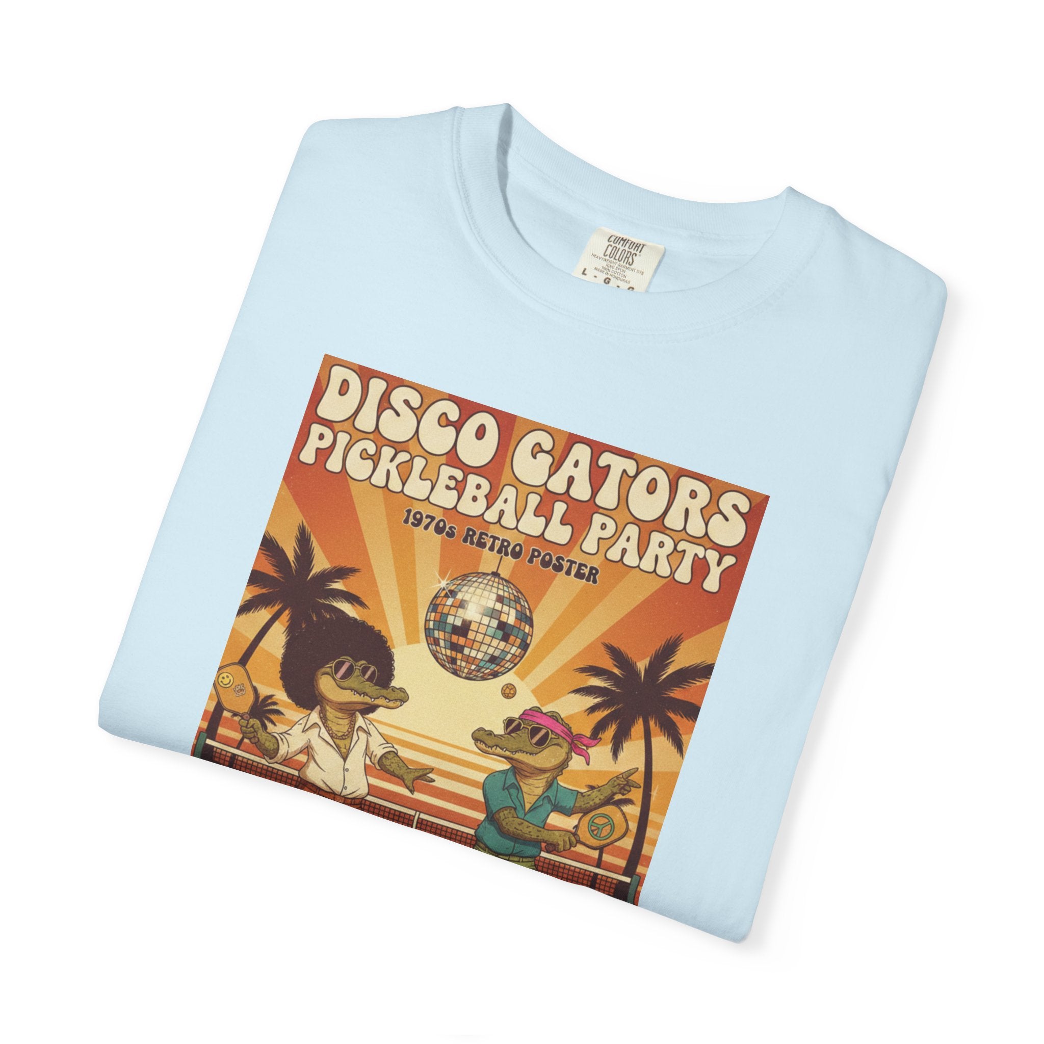 Disco Gators Pickleball Party T-shirt | Retro Beach Players, Let's Get Picklin'