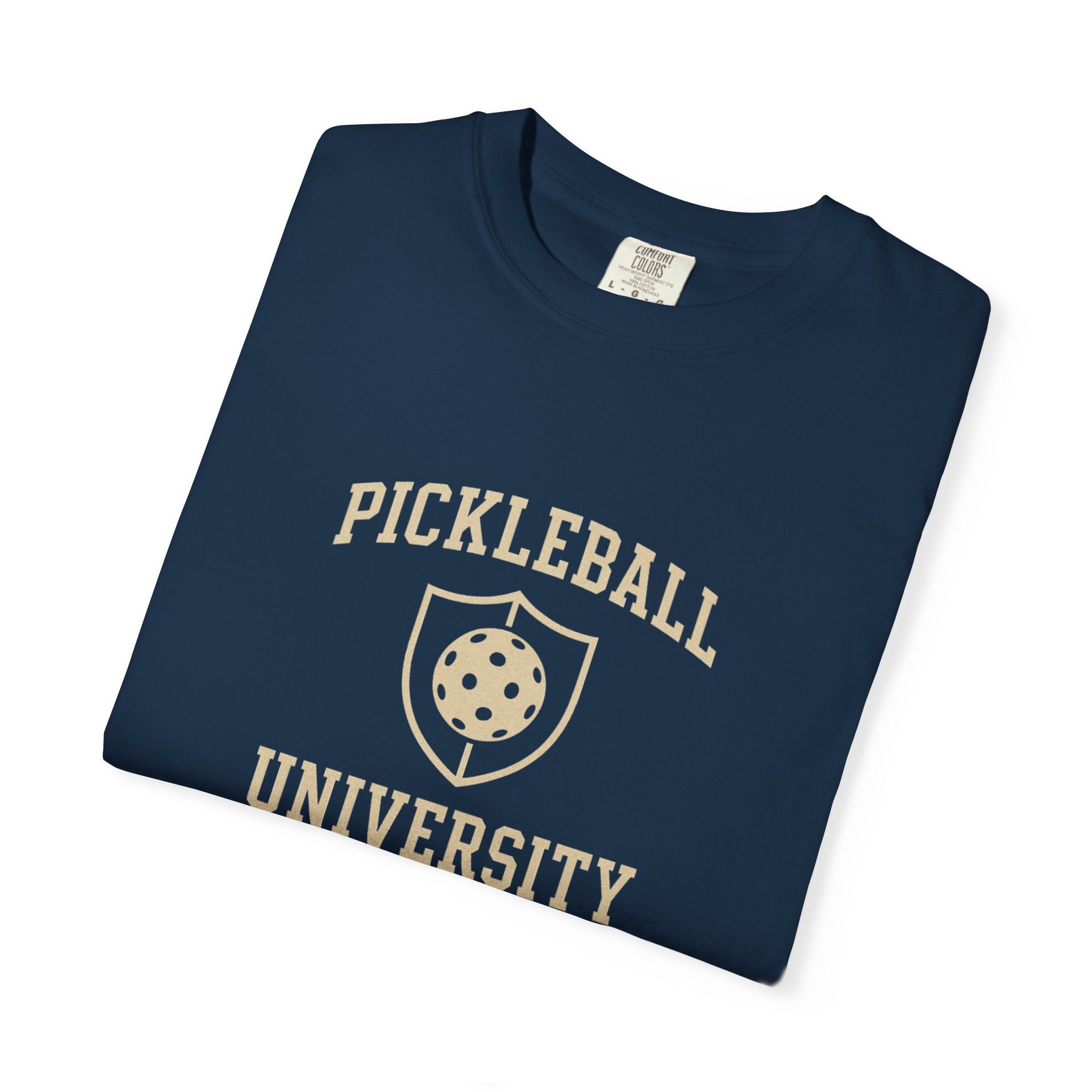 Pickleball University crest T-Shirt | Pickleball logo tee