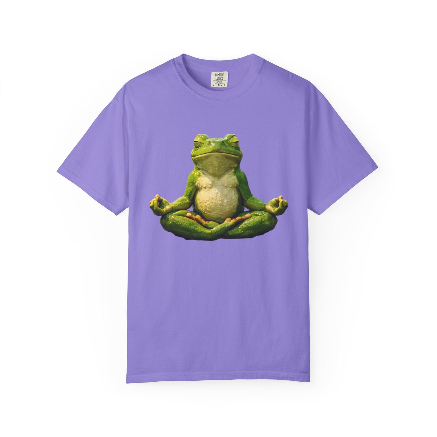 Meditating Frog T-shirt | Zen Yoga Frog Illustration, Relaxation Tee