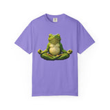 Meditating Frog T-shirt | Zen Yoga Frog Illustration, Relaxation Tee