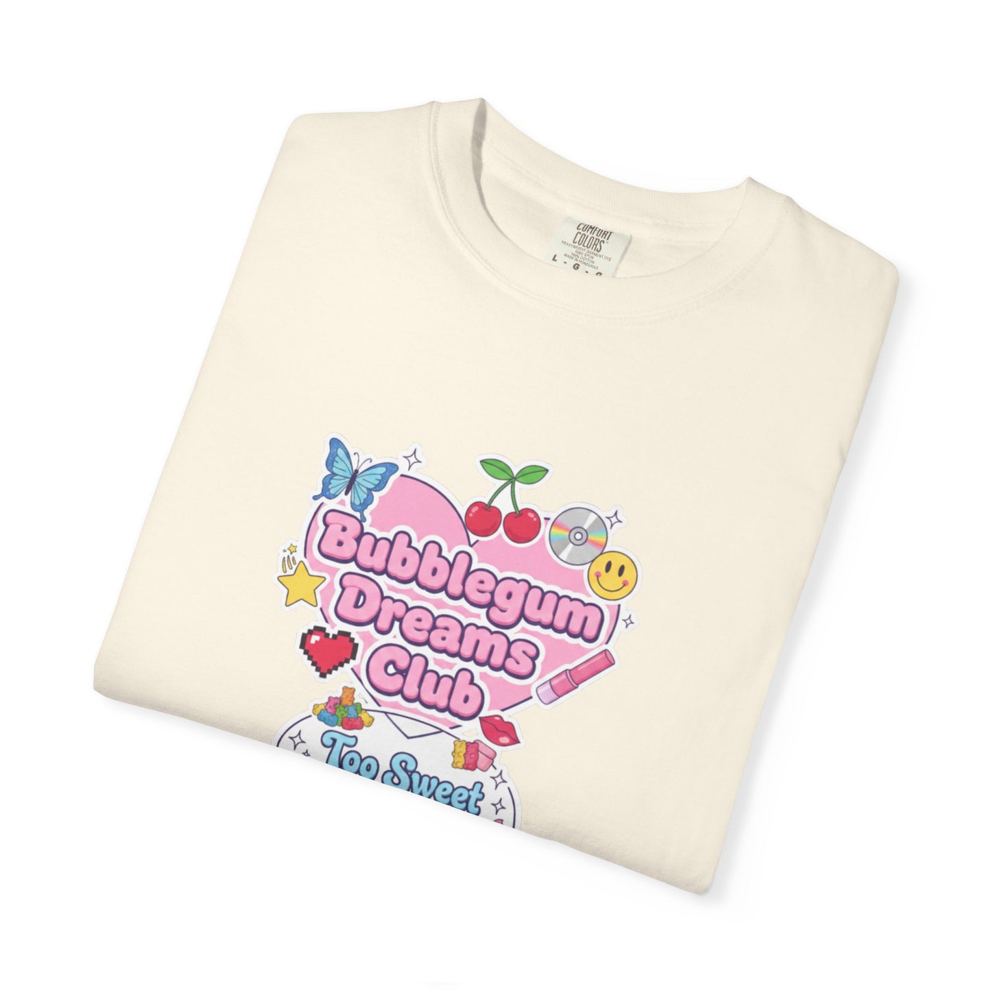 Bubblegum Dreams Club T-shirt | Pastel Hearts, Cute Kawaii Graphic