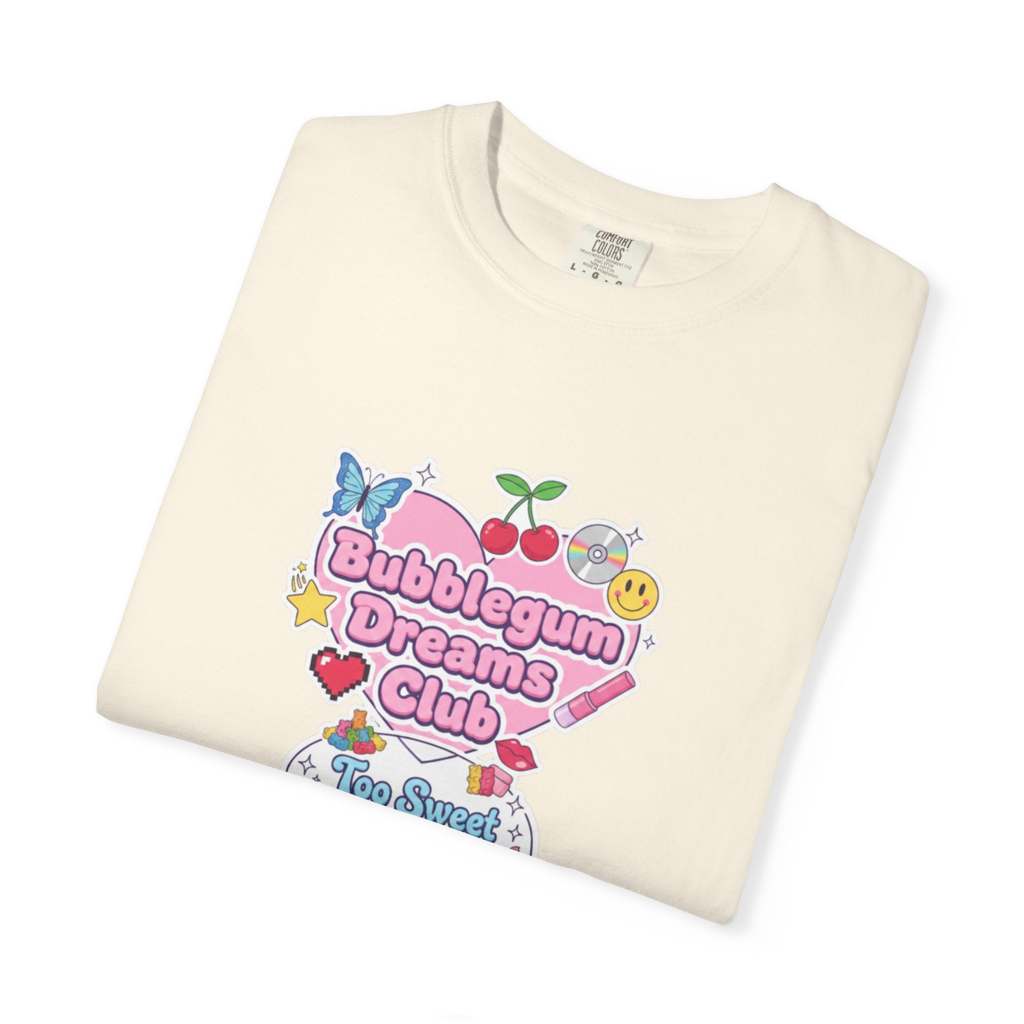 Bubblegum Dreams Club T-shirt | Pastel Hearts, Cute Kawaii Graphic