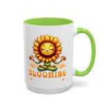 Blooming Sunflower Mug | Yoga Meditating Sunflower Ceramic Mug