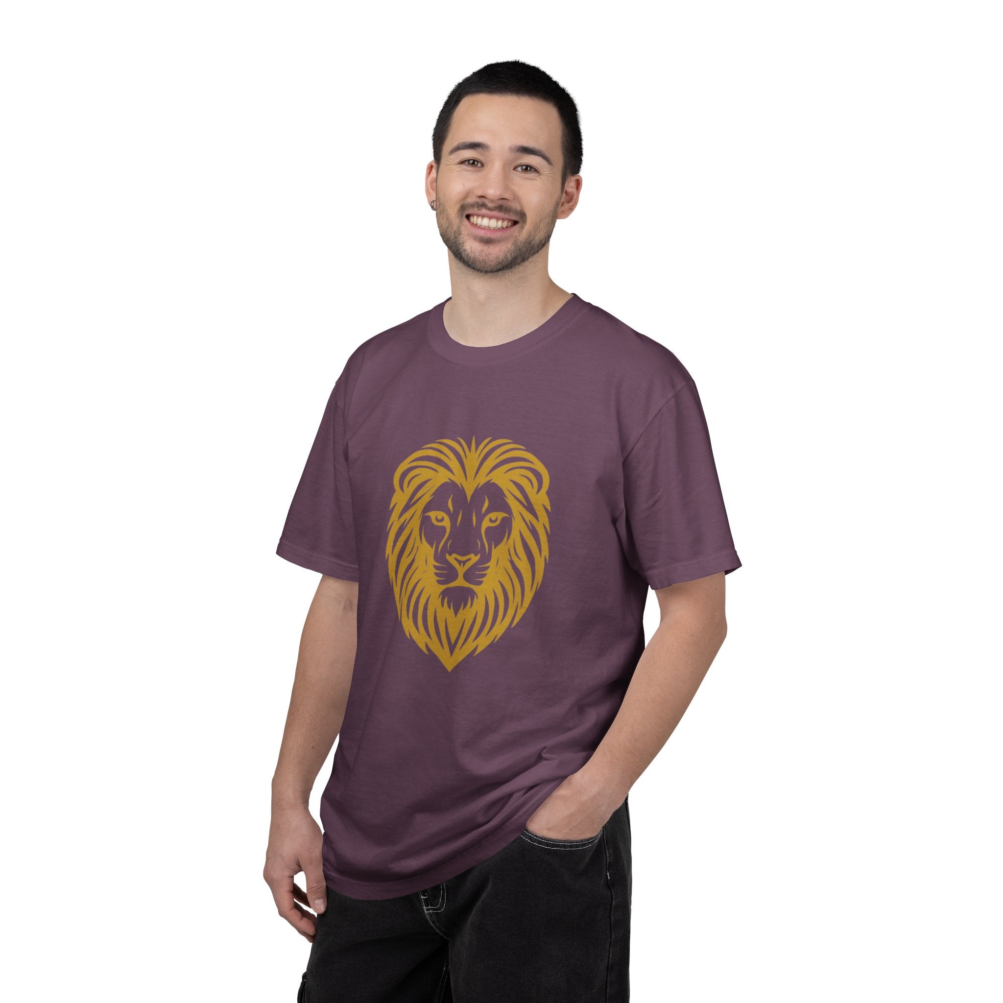 Golden Lion Head T-shirt | Minimal Animal Graphic Tee