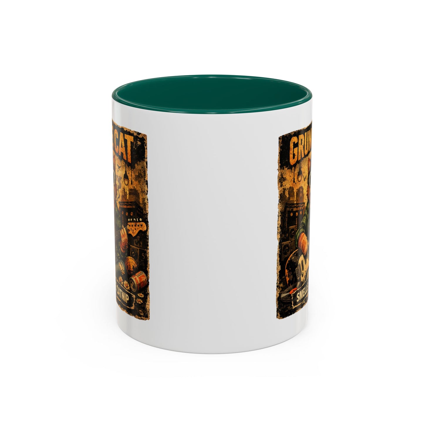 Grunge Cat Smells Like Catnip Mug | Ceramic Coffee Cup