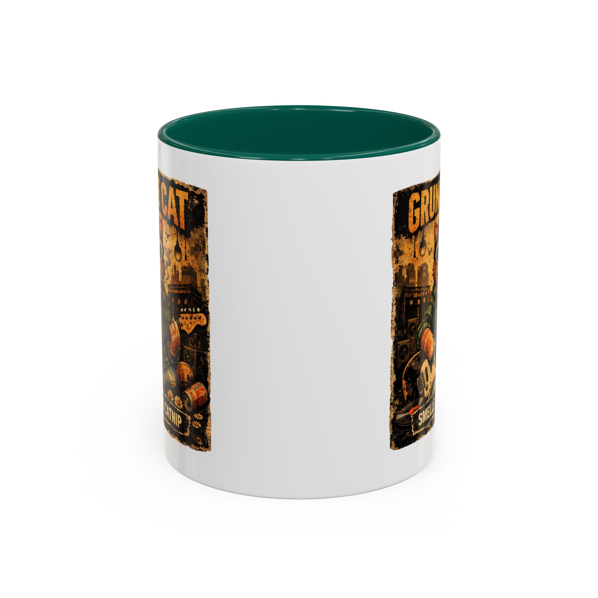 Grunge Cat Smells Like Catnip Mug | Ceramic Coffee Cup