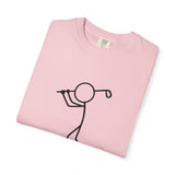 Stick Figure Golfer T-Shirt | Golf Outline Graphic Tee