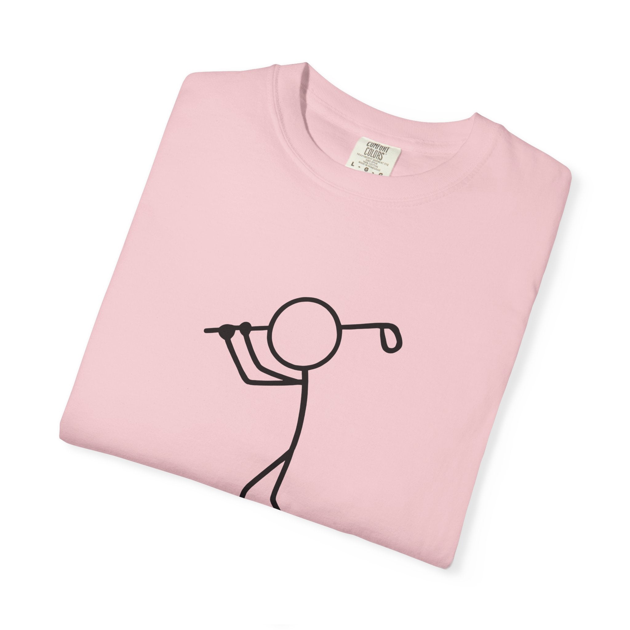 Stick Figure Golfer T-Shirt | Golf Outline Graphic Tee