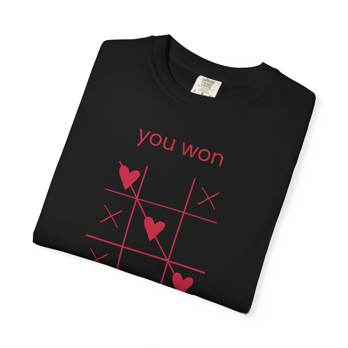 You Won My Heart tic tac toe T-shirt | Valentine heart game tee