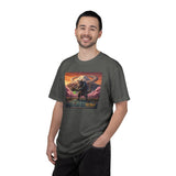 Catzilla Pickleball Destroyer T-shirt | Kaiju Cat Samurai, Mount Fuji Cherry Blossoms