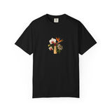 Tropical Floral Bouquet T-Shirt | Bird of Paradise, Orchid, Sunflower