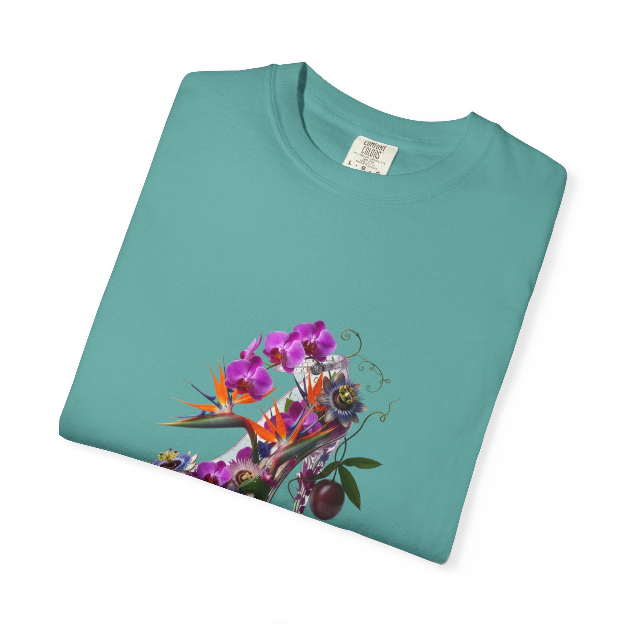 Floral High Heel Shoe T-shirt | Botanical Stiletto Graphic