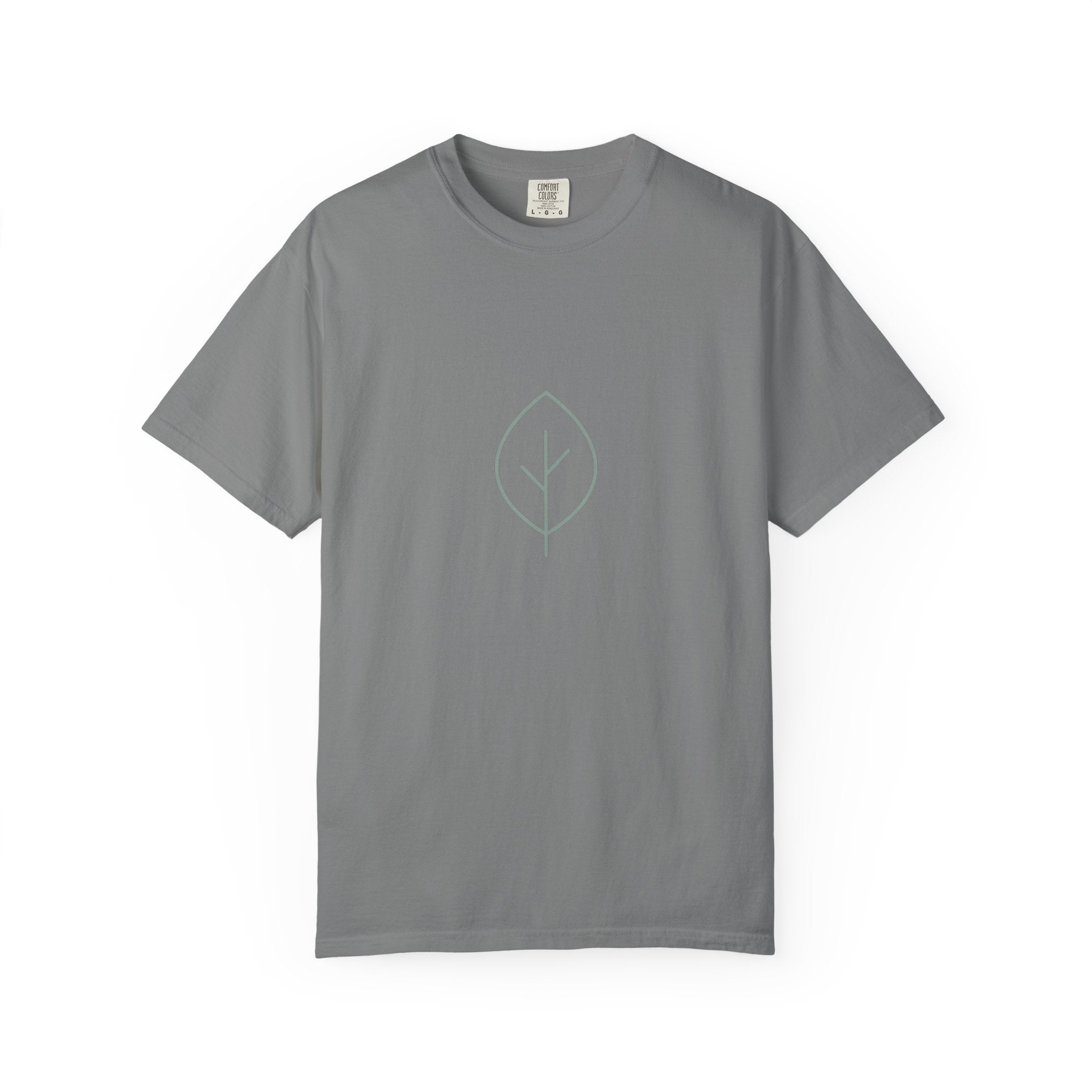 Minimal Green Leaf icon T-Shirt | Eco Nature Graphic Tee