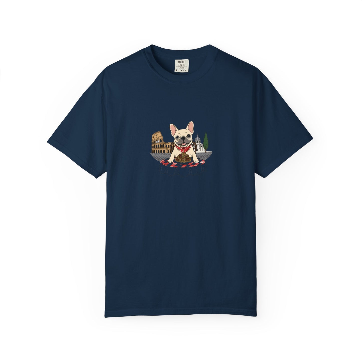 French Bulldog Chef T-shirt | Cute Dog Cooking Illustration, Bistro Theme