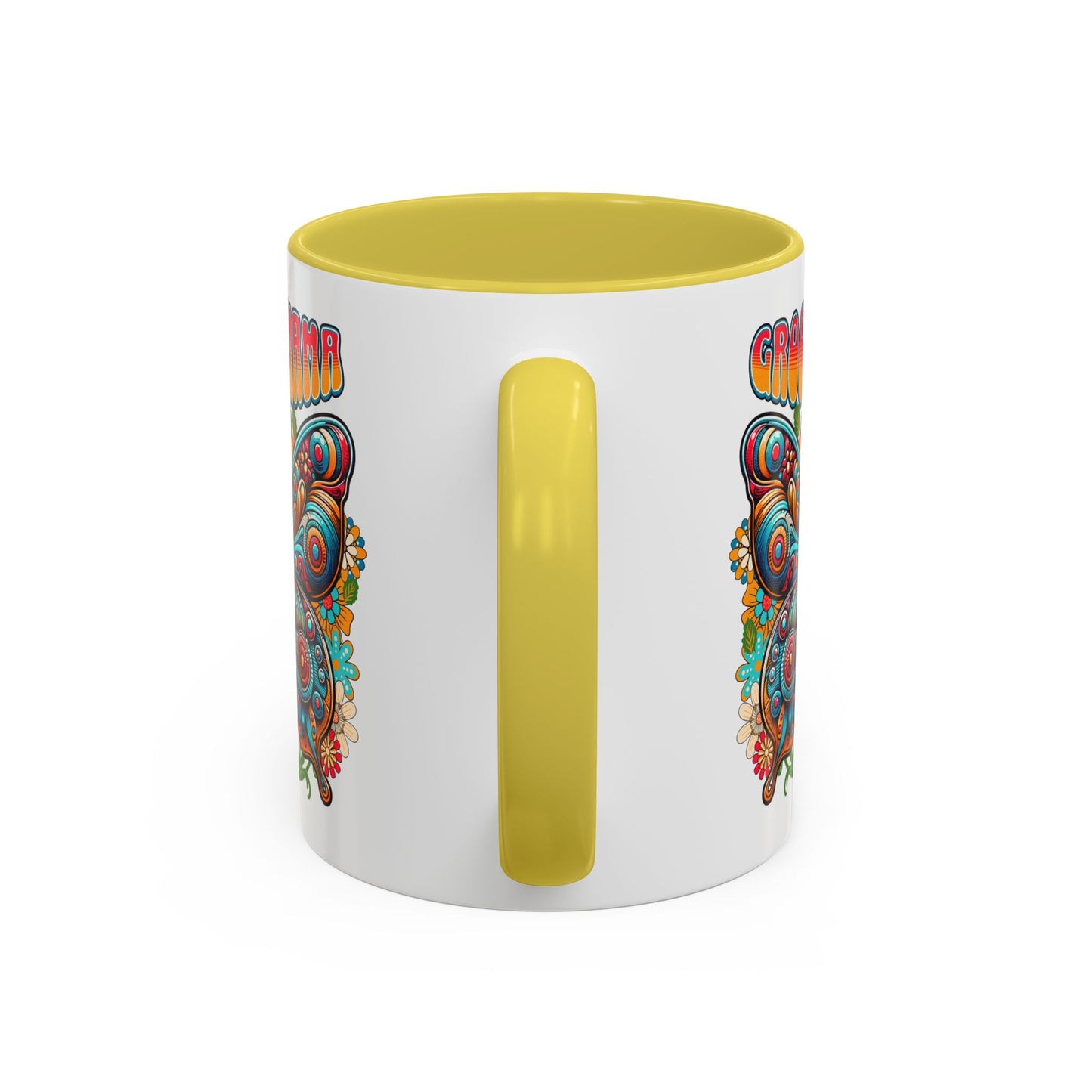 Groovy Mama Butterfly Mug | Retro Psychedelic Floral Design