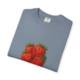 Strawberry Cluster T-shirt | Retro Floral Fruit Illustration