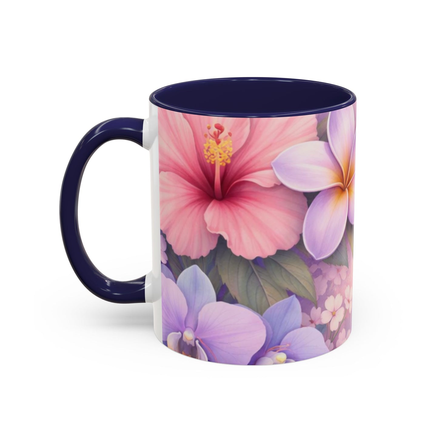 Tropical Orchid Floral Mug | Accent Coffee Mug 11oz 15oz