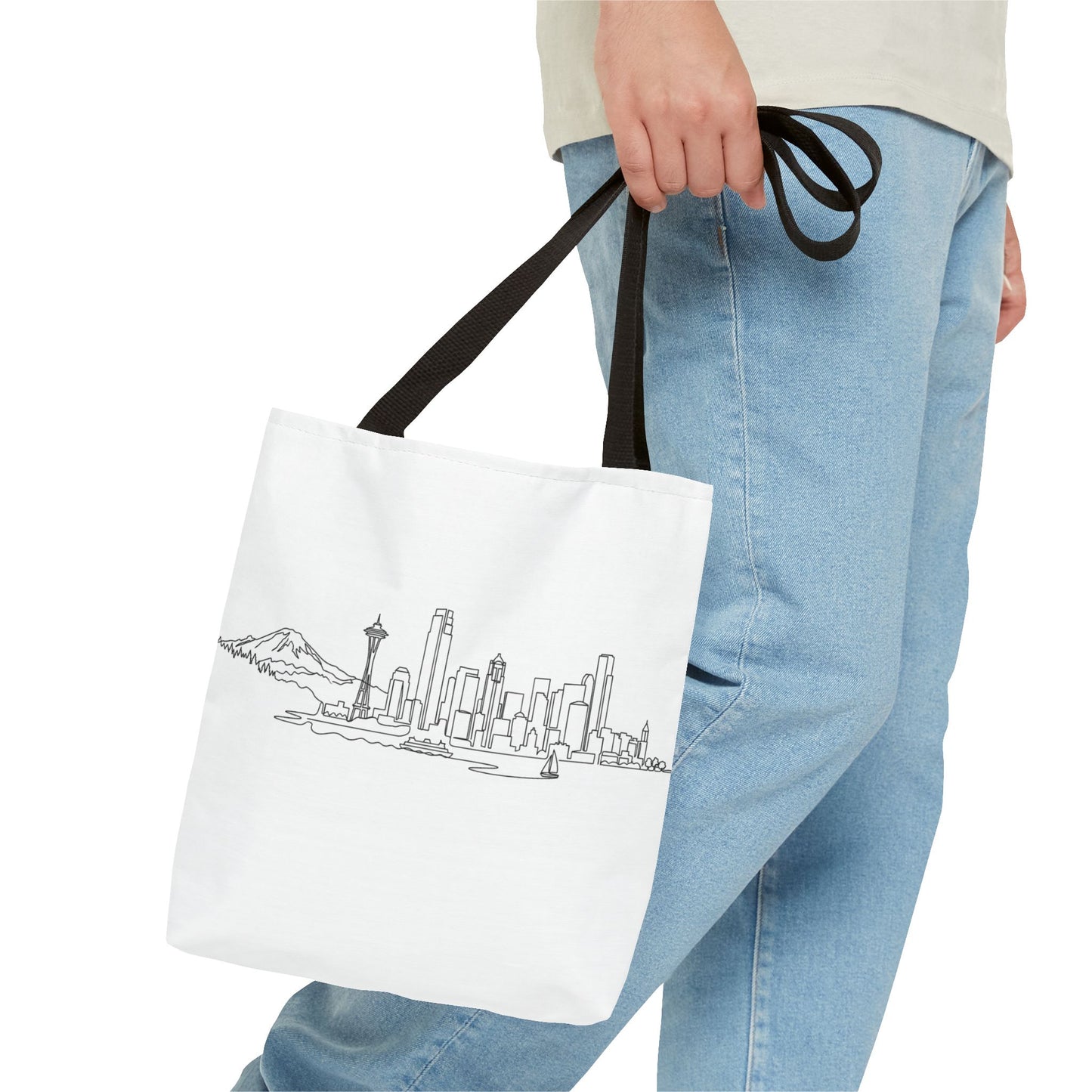 Seattle Emerald City Line Art Tote