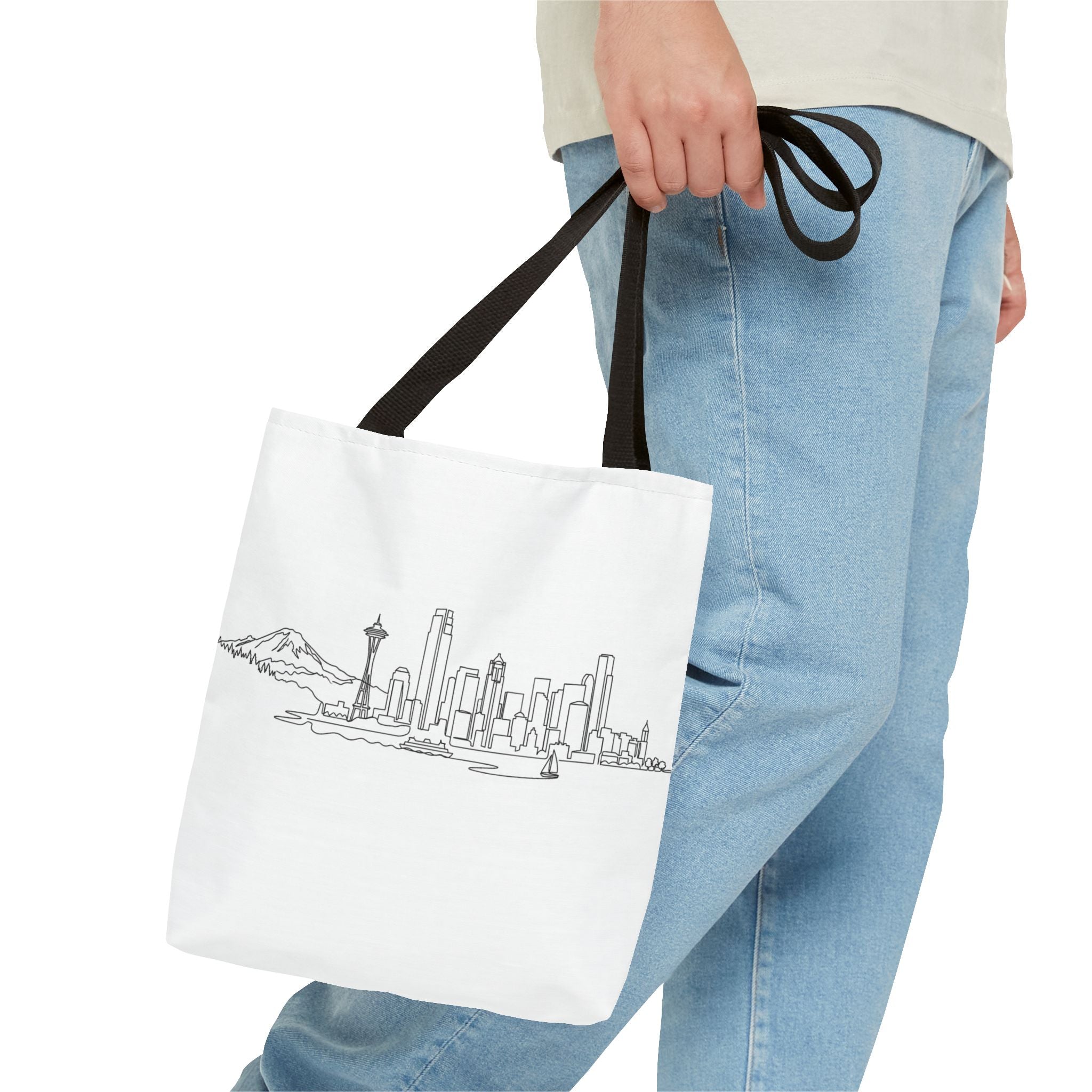 Seattle Emerald City Line Art Tote