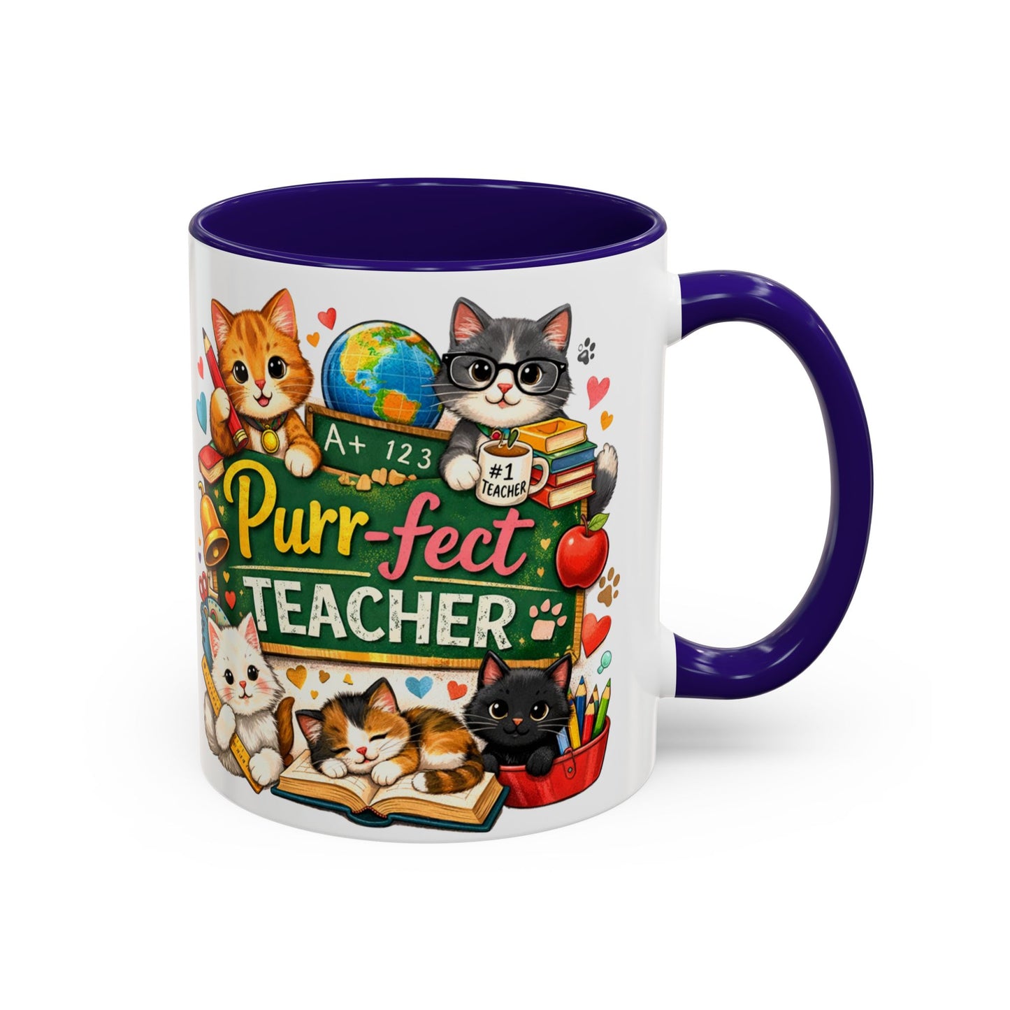 Purr-fect Teacher Mug | Cat Classroom Design, 11oz or 15oz