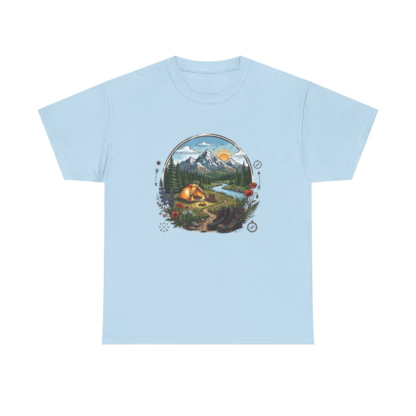 Mountain Camping Adventure T-Shirt | Outdoor Nature Hiking Tee | Wilderness Tent Graphic Shirt | Gift for Hiker Camper |