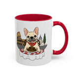 French Bulldog Pasta in Rome Mug | Ceramic Coffee Cup