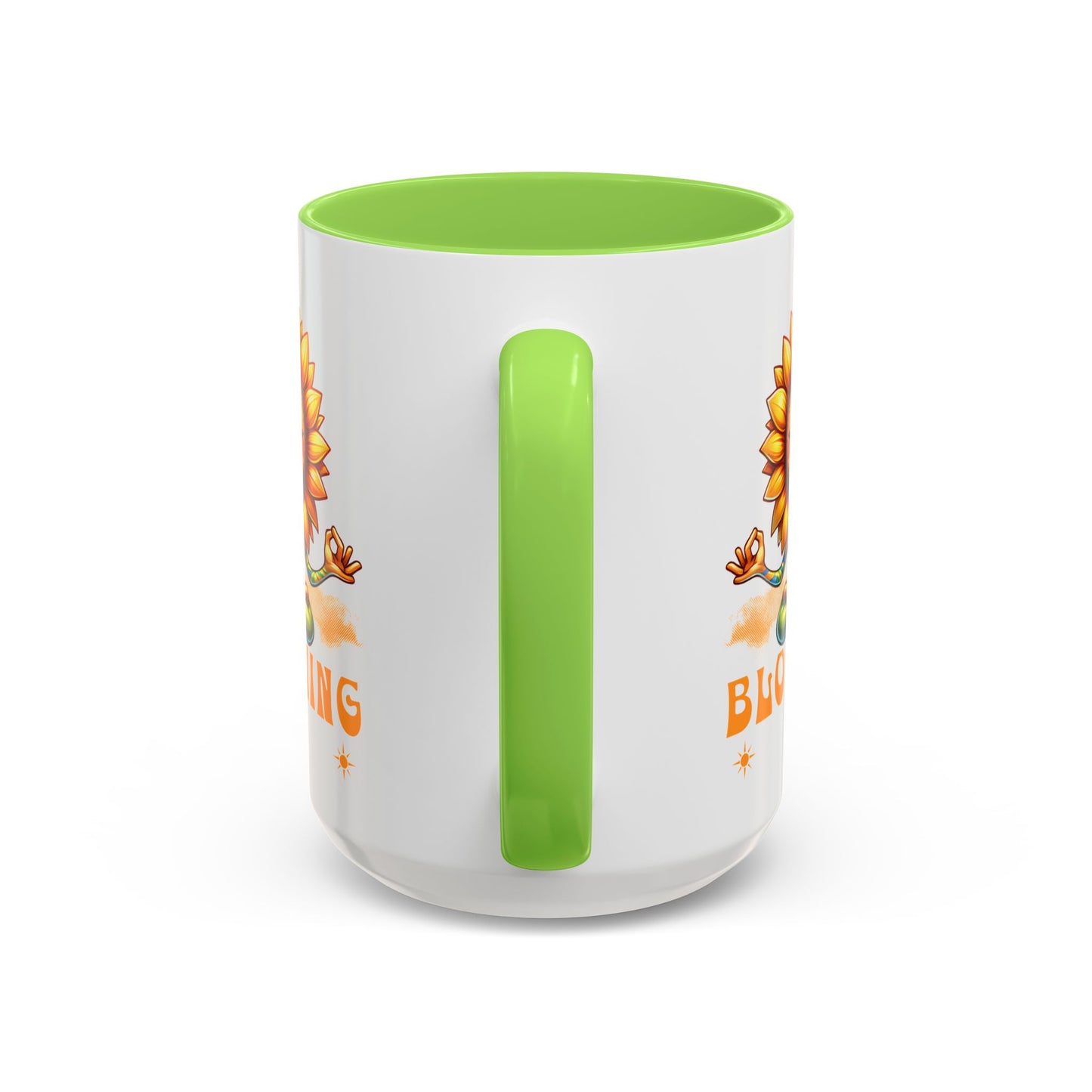 Blooming Sunflower Mug | Yoga Meditating Sunflower Ceramic Mug