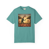 Long-Neck Larry  Pickleballer Unisex Garment-Dyed T-shirt
