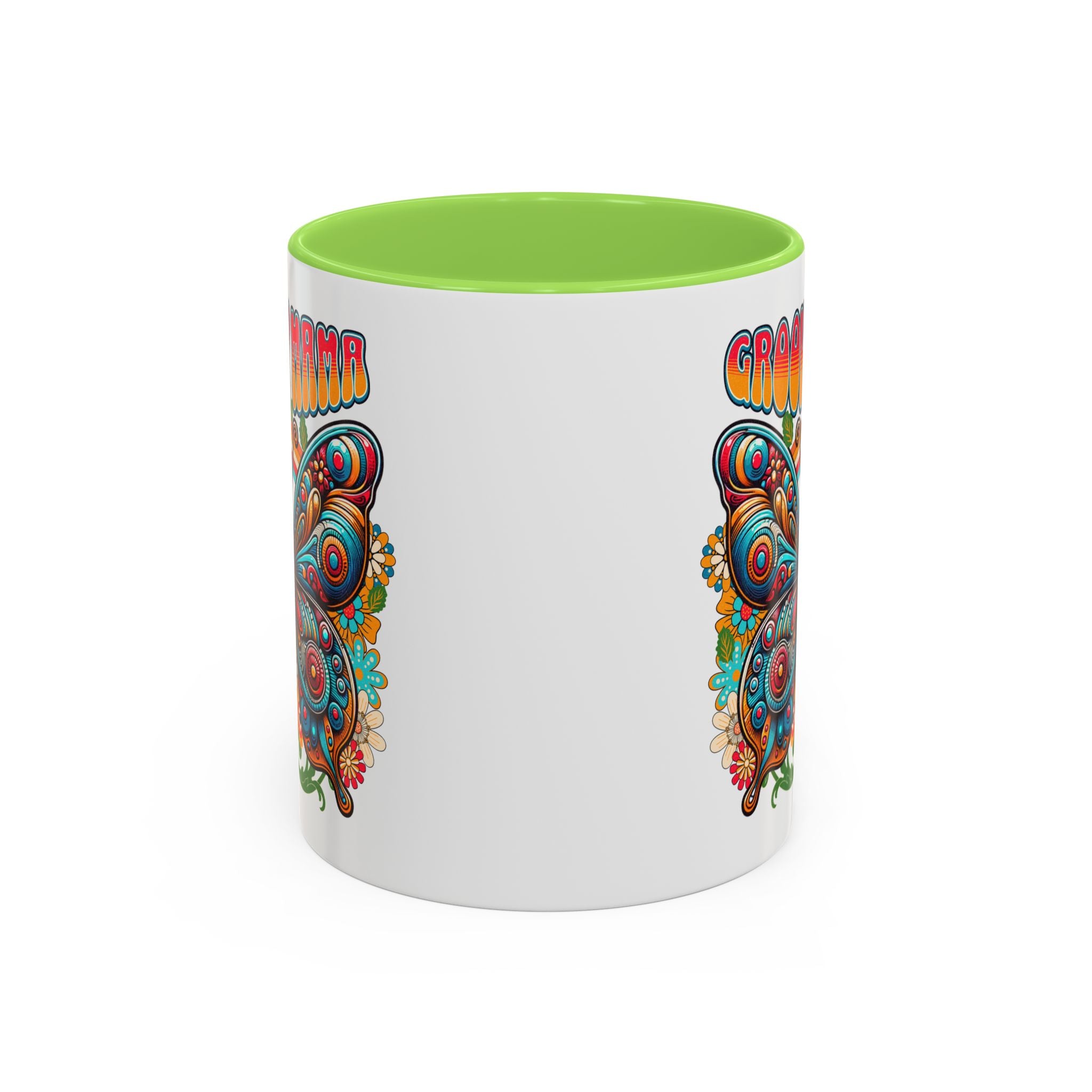 Groovy Mama Butterfly Mug | Retro Psychedelic Floral Design