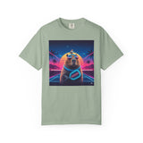 Retro Vaporwave Capybara with Sunglasses T-shirt | Neon Sunset Palm Trees