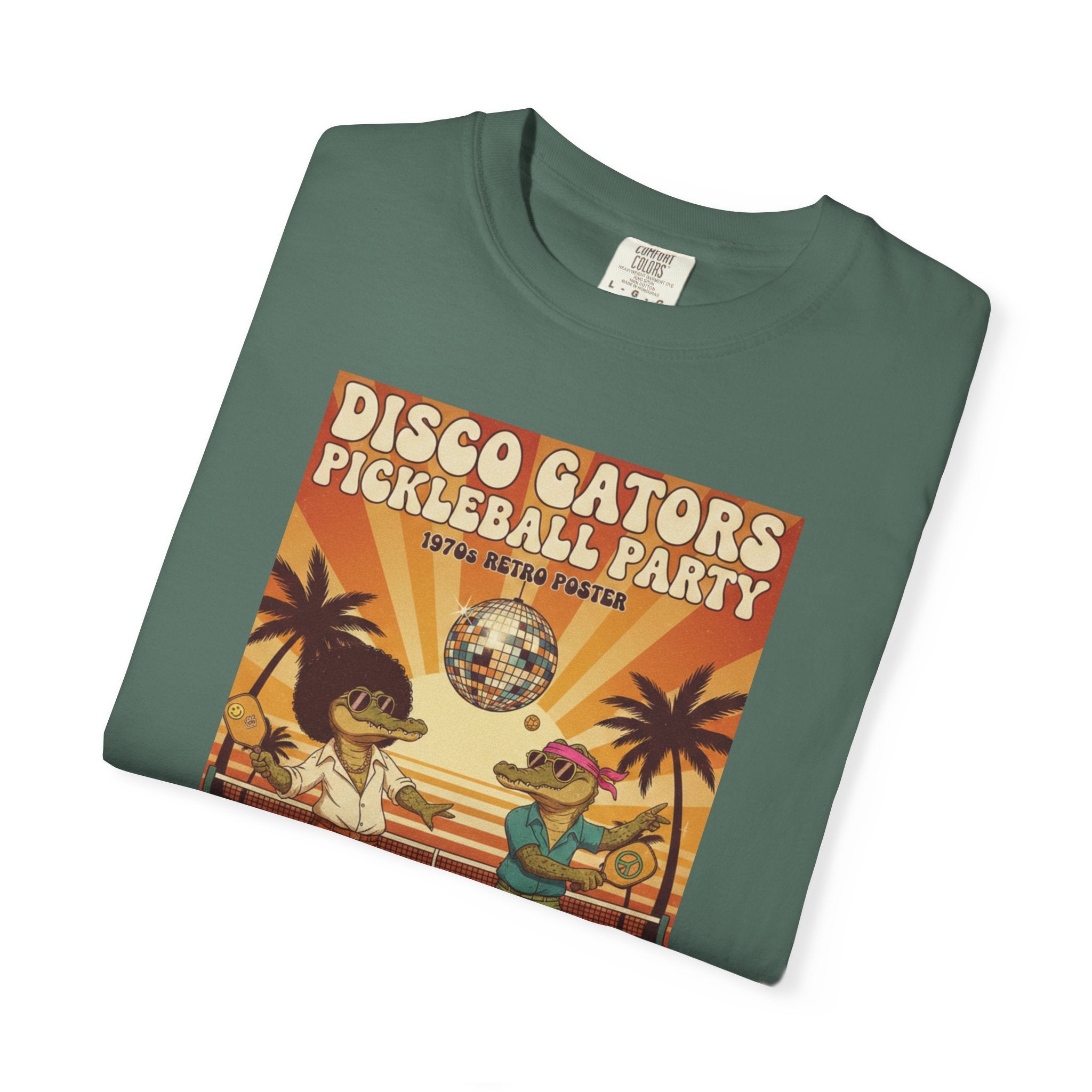 Disco Gators Pickleball Party T-shirt | Retro Beach Players, Let's Get Picklin'