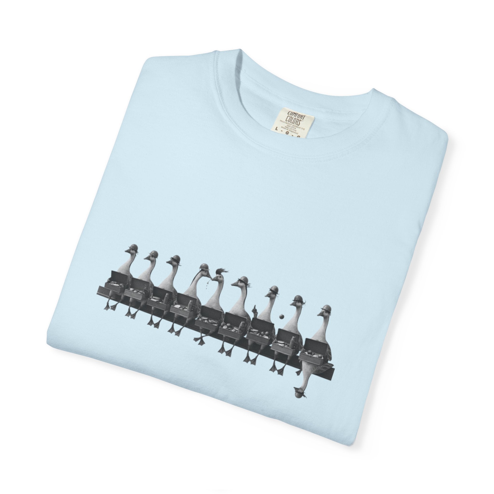 Lunch on a Skyscraper Geese Edition T-shirt | NYC Black and White Photo