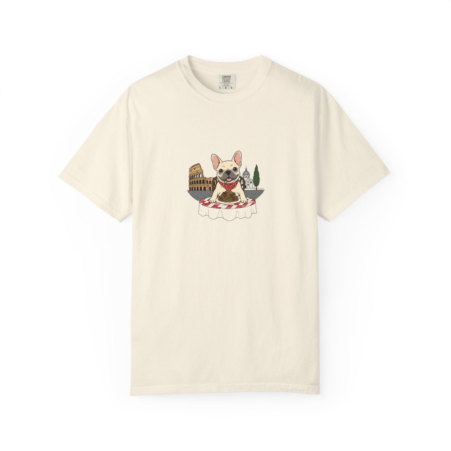 French Bulldog Chef T-shirt | Cute Dog Cooking Illustration, Bistro Theme