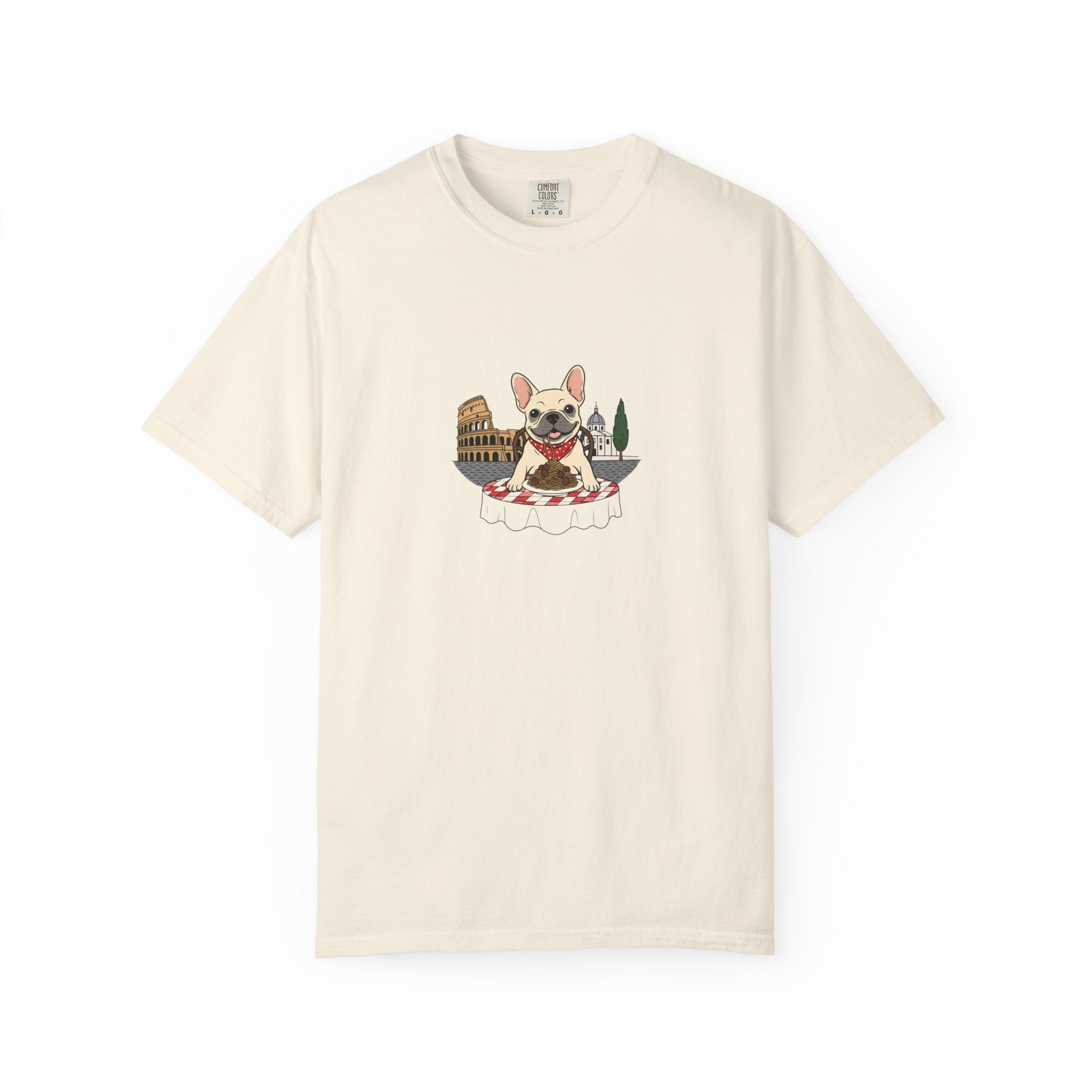 French Bulldog Chef T-shirt | Cute Dog Cooking Illustration, Bistro Theme