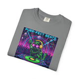 Purr-fect Beats Rave Feline DJ cat T-shirt | Neon EDM club design