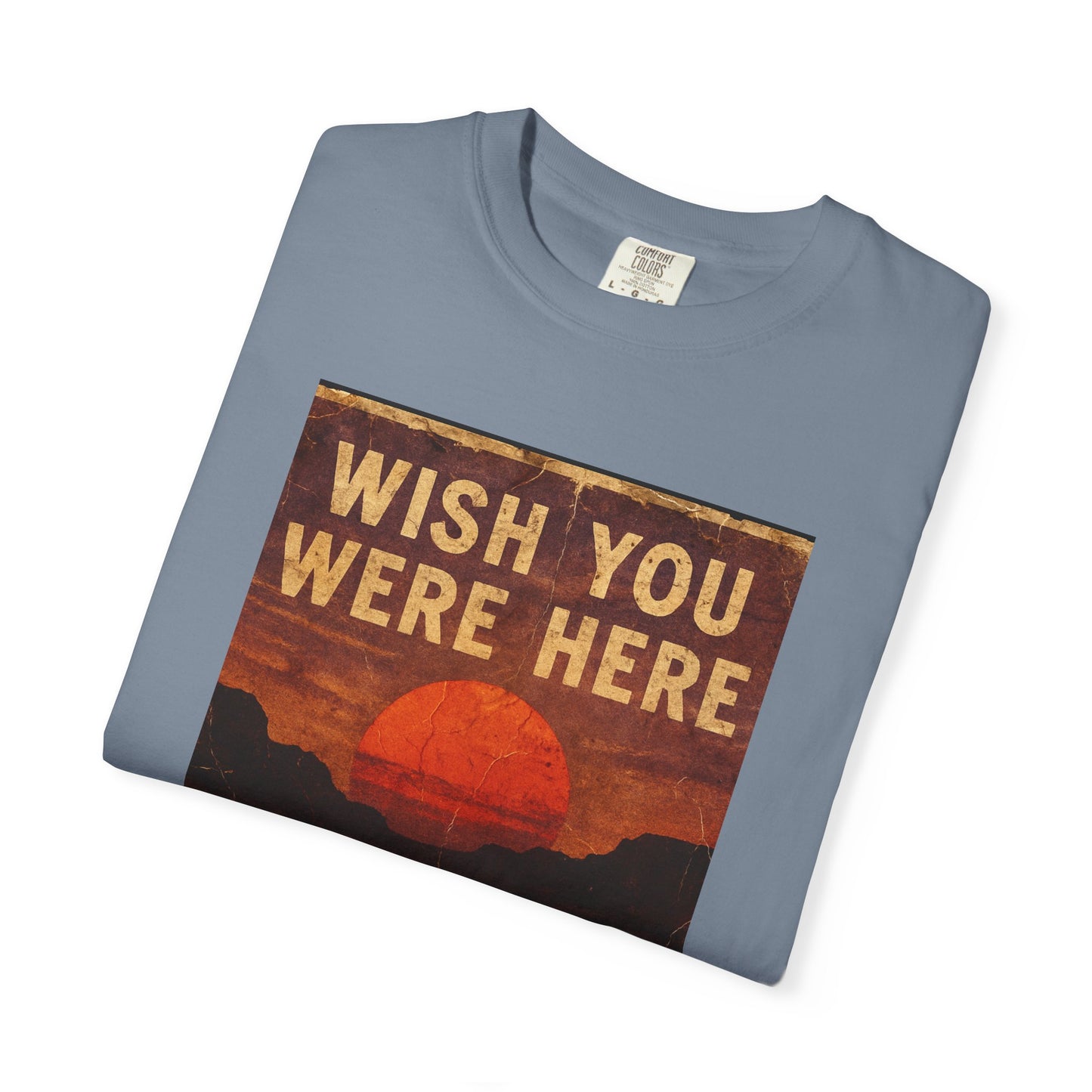 Wish You Were Here Sunset T-shirt | Vintage Sunset Graphic