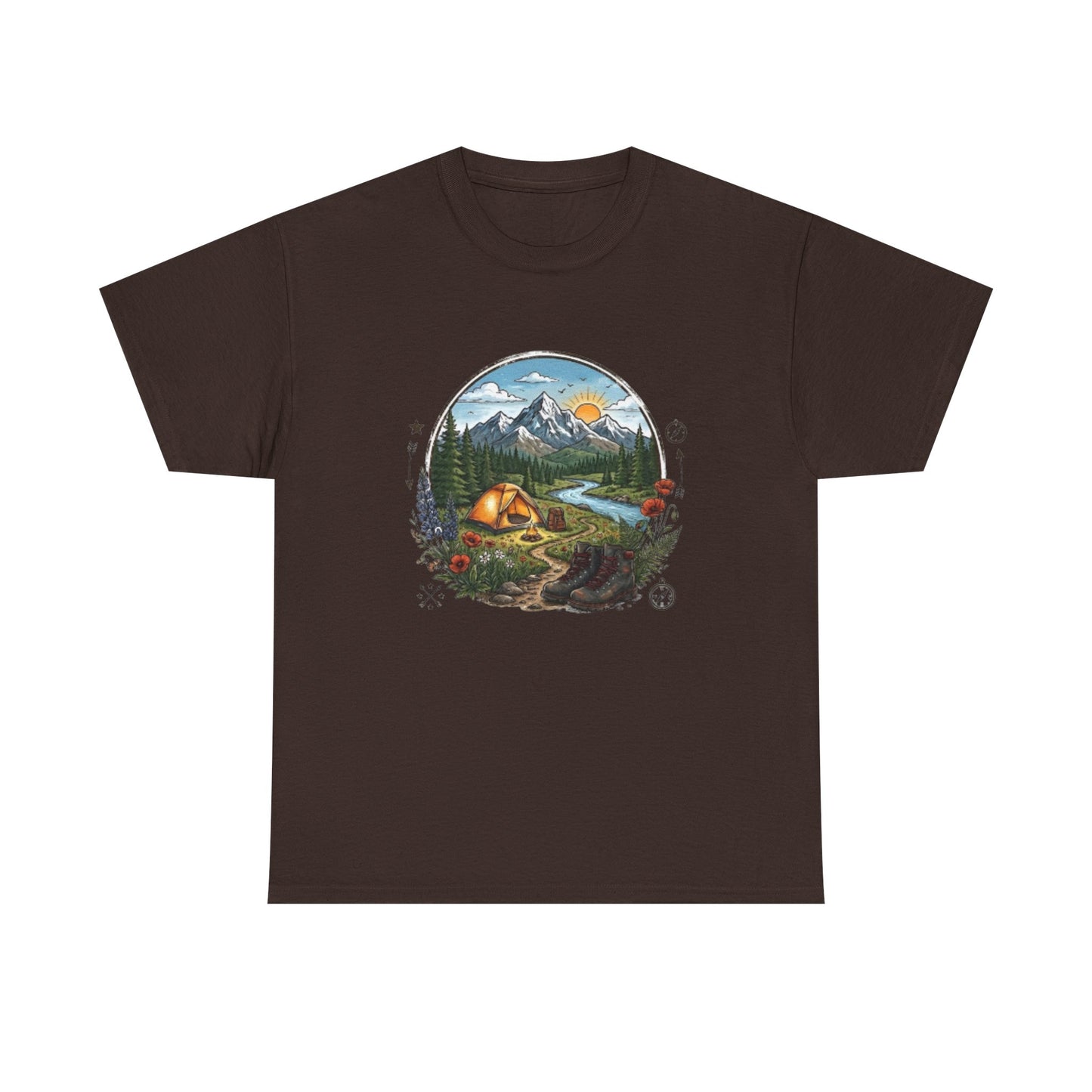 Mountain Camping Adventure T-Shirt | Outdoor Nature Hiking Tee | Wilderness Tent Graphic Shirt | Gift for Hiker Camper |